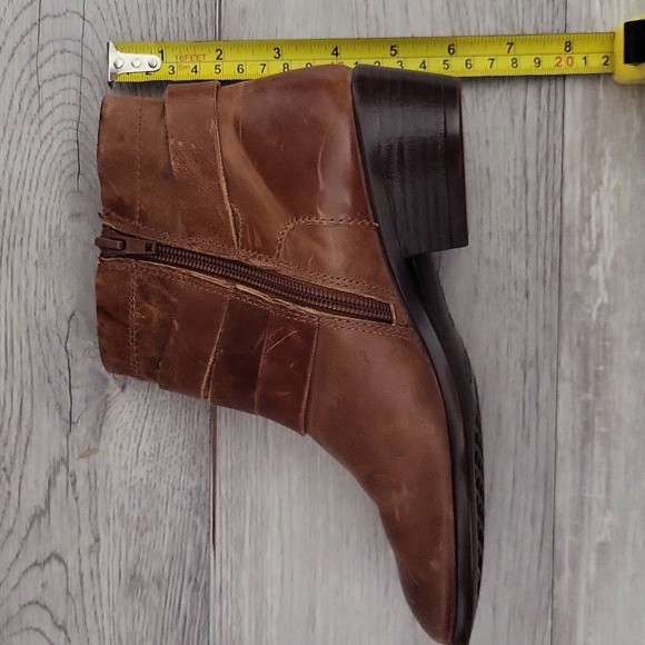 🛍Aerosoles Womens‎ 5 Leather Ankle Boots Heeled Buckle Biker Moto Casual - Picture 11 of 11